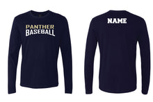 Platt Panther Baseball Cotton Long Sleeve Shirt - Navy