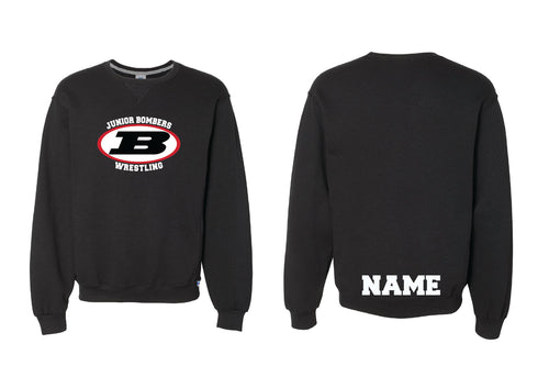 Boonton Wrestling Cotton Crewneck Sweatshirt - Black