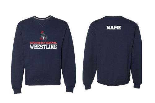 Senators Wrestling Cotton Crewneck Sweatshirt - Navy