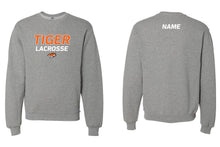 Tiger Lacrosse Cotton Crewneck Sweatshirt - Grey
