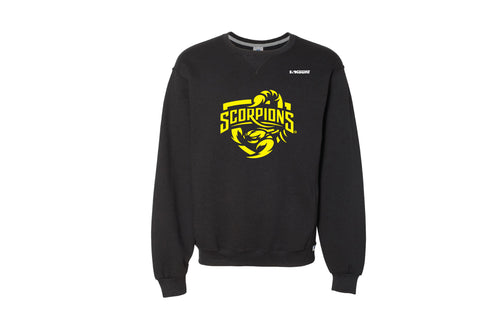 Scorpions Wrestling Cotton Crewneck Sweatshirt - Black (Design 1)