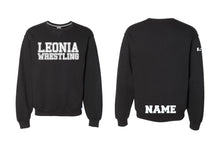 Leonia Wrestling Cotton Crewneck Sweatshirt - Black