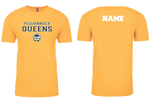 Pequannock Queens Soccer Cotton Crew Tee - Gold