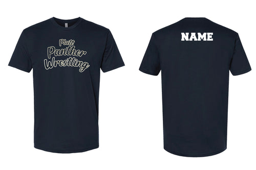 Platt Panther Wrestling Cotton Crew Tee - Navy