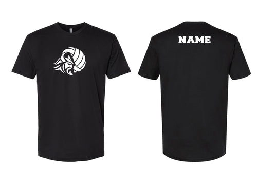 NVD Volleyball Cotton Crew Tee Design 1 - Black