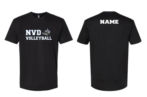 NVD Volleyball Cotton Crew Tee Design 2 - Black