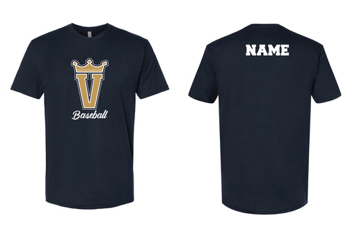 Valley Kings Baseball Cotton Crew Tee - Navy