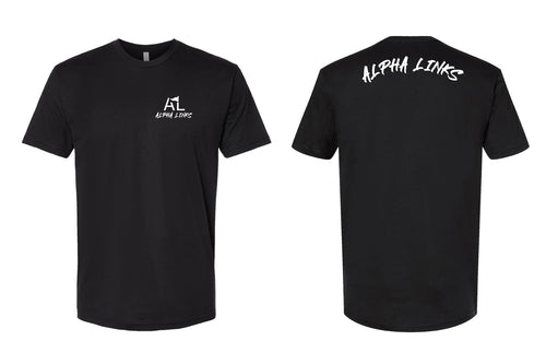 Alpha Links Cotton Crew Tee - Black