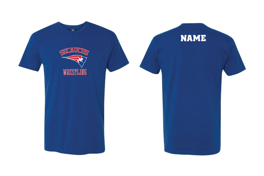 Secaucus Rec Wrestling Cotton Crew Tee - Royal (Design 1)
