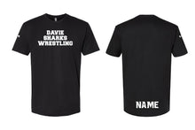 Davie Sharks Wrestling Cotton Crew Tee - Black