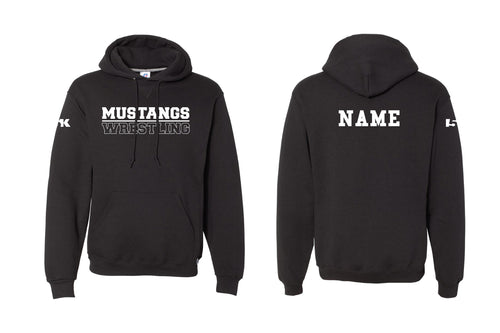 Mt. View Mustangs Wrestling Cotton Hoodie - Black