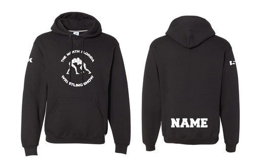 North Florida Wrestling Cotton Hoodie - Black