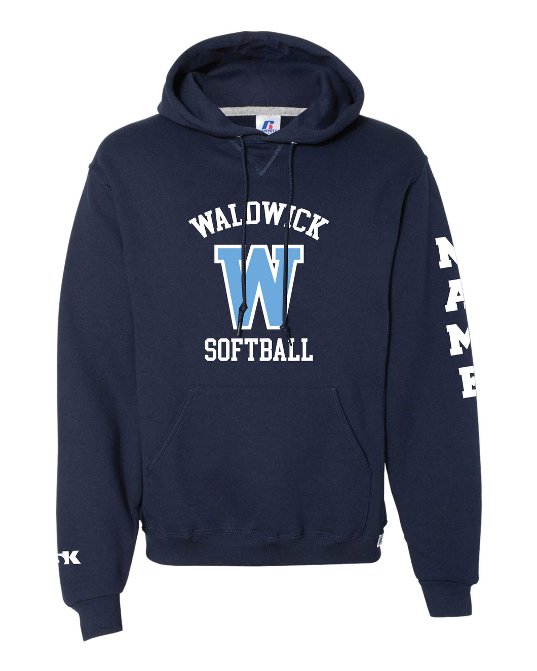Waldwick Softball Russell Athletic Cotton Hoodie - Navy