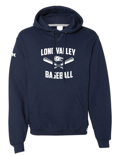 Long Valley Baseball Cotton Hoodie - Navy