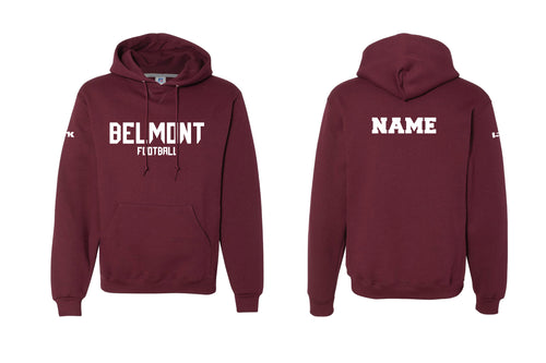 Belmont Marauders Football Cotton Hoodie - Maroon