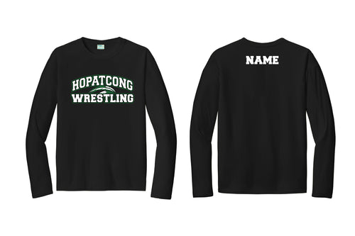 Hopatcong Wrestling Cotton Long Sleeve Shirt - Black