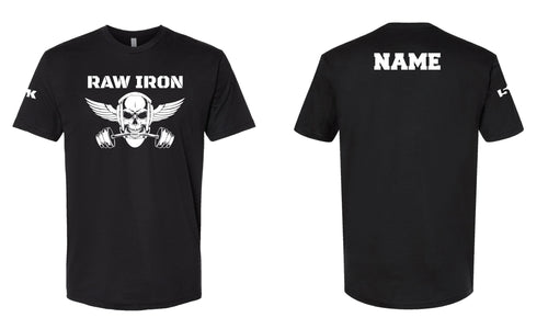 Raw Iron Wrestling Cotton Crew Tee - Black