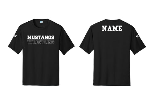 Mt. View Mustangs Wrestling Cotton Crew Tee - Black