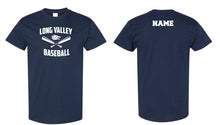 Long Valley Baseball Cotton Crew Tee - Navy