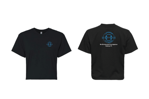 LaForge Fitness Women's Cropped Box Crew Tee - Black