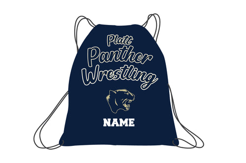 Platt Panther Wrestling Sublimated Drawstring Bag