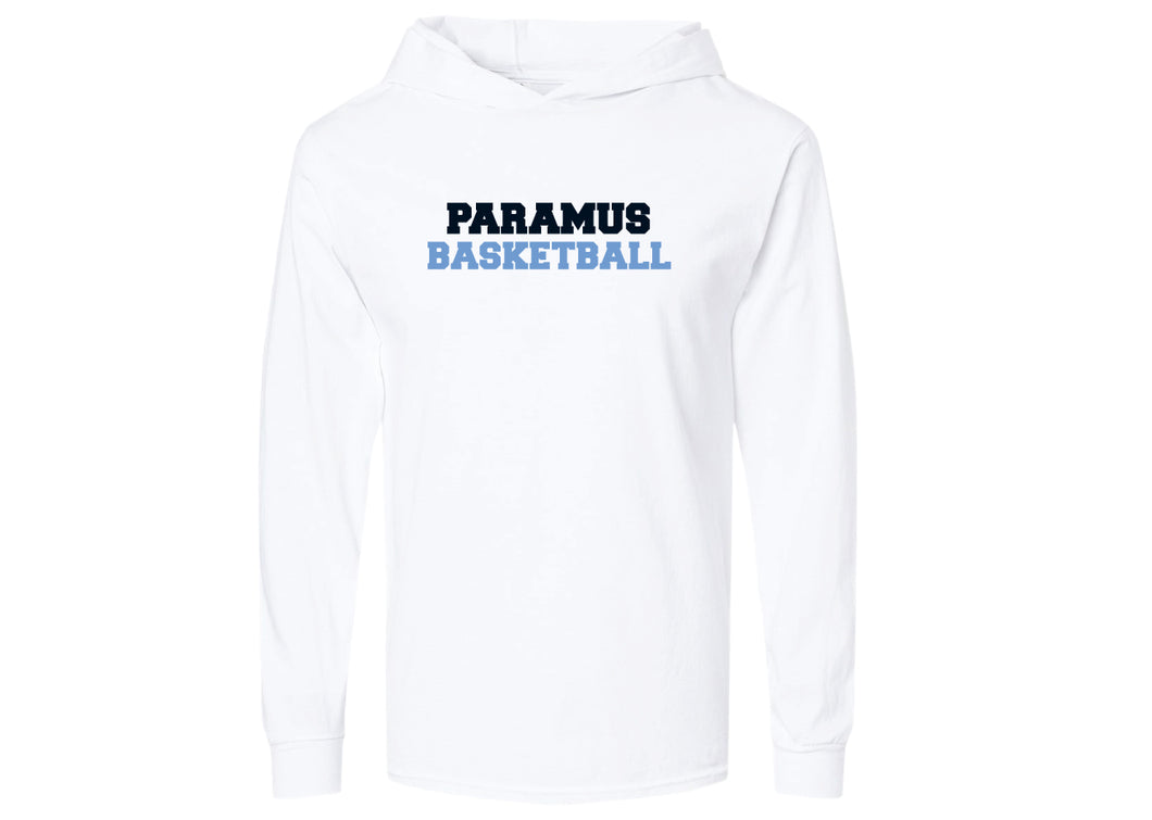 Paramus Basketball Cotton Hooded T-Shirt - Design 1 (White)