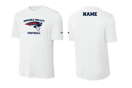 AuSable Patriots Football Dryfit Performance Tee - White
