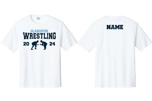 Bristol Gladiators Wrestling Dryfit Performance Tee - White