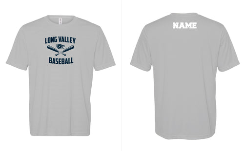 Long Valley Baseball Dryfit Performance Tee - Grey