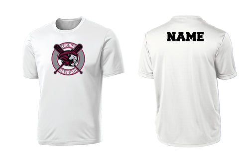 Leonia Baseball Dryfit Performance Tee - White