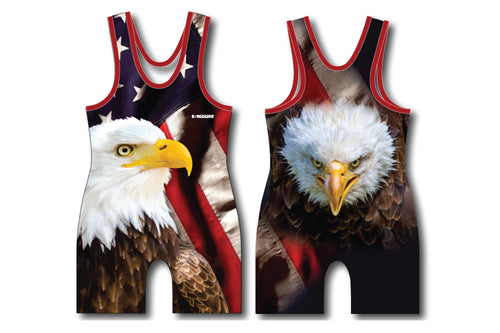 USA Patriot Collection Wrestling Sublimated American Eagle Singlet