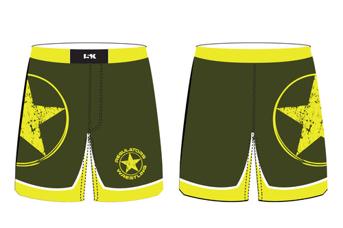 North Shelby Wrestling Sublimated Fight Shorts - Army Green