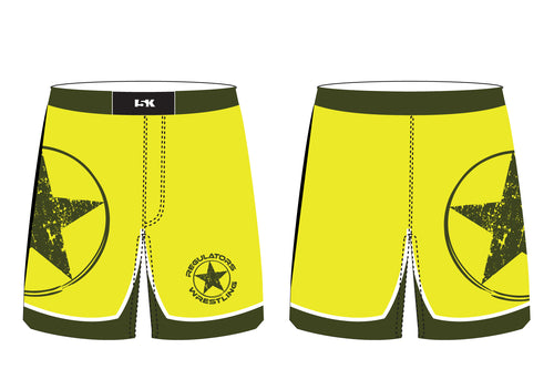 North Shelby Wrestling Sublimated Fight Shorts - Yellow