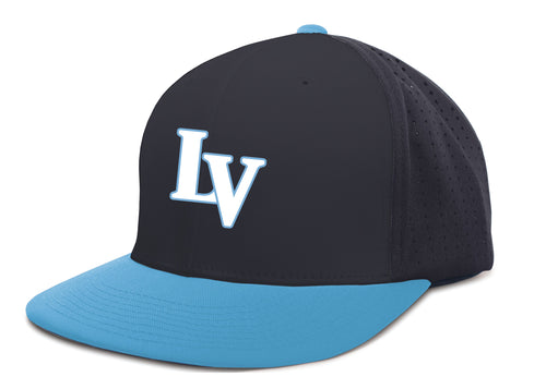 Long Valley Baseball Flexfit Cap - Navy/Columbia Blue