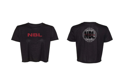 New Body Legacy Women's Bella Canvas Flowy Crop Tee - Black