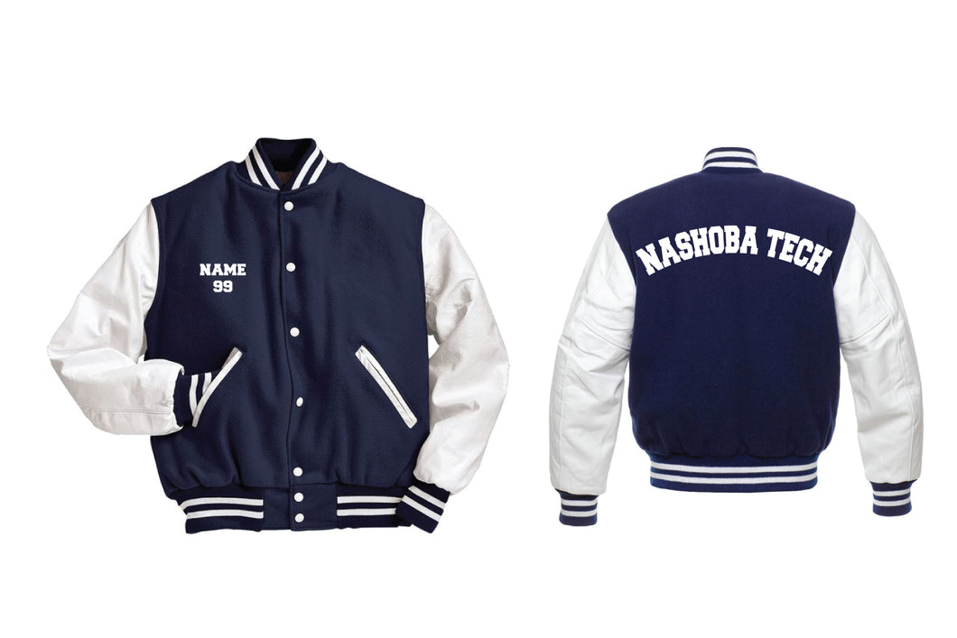 Nashoba Tech Varsity Jacket - Navy/White (Generic)