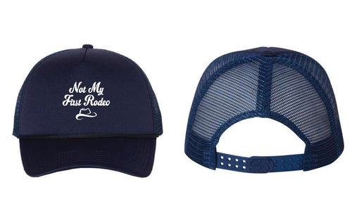 Not My First Rodeo Snapback Trucker Cap - Navy/Navy