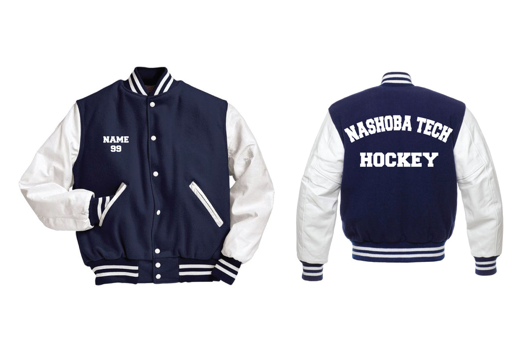 Nashoba Tech Varsity Jacket - Navy/White (Hockey)