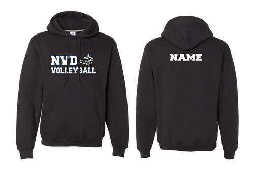 NVD Volleyball Cotton Hoodie Design 2 - Black