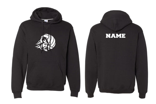 NVD Volleyball Cotton Hoodie Design 1 - Black