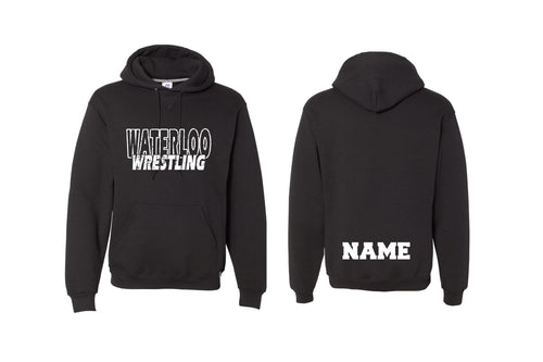 Waterloo Wrestling Cotton Hoodie - Black