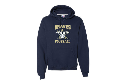 Braves Football Cotton Hoodie - Design 1 (Navy)