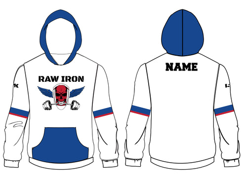 Raw Iron Wrestling Sublimated Hoodie - White