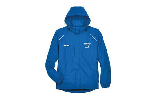 AuSable Patriots Football Men's Hooded Rain Jacket - Royal