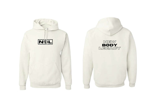 New Body Legacy Jerzees PolyCotton Hoodie - White (Design 2)