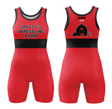 Smitty's Wrestling Barn Sublimated Women's Singlet - Blue/Black/Red