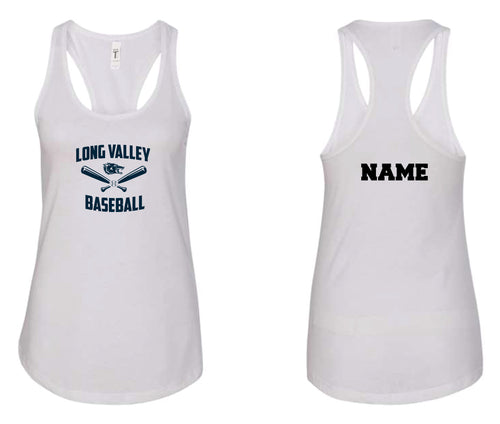 Long Valley Baseball Ladies' Cotton Tank Top - White