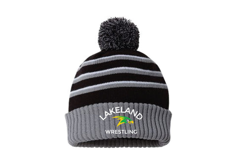 Lakeland Wrestling Pom Beanie - Black