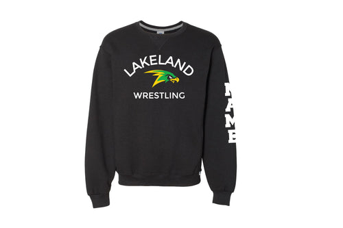 Lakeland Wrestling Cotton Crewneck Sweatshirt - Black