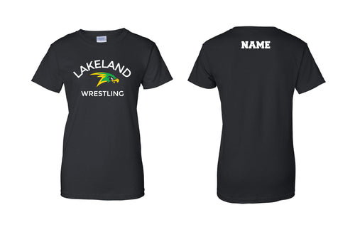 Lakeland Wrestling Cotton Women's Crew Tee - Black